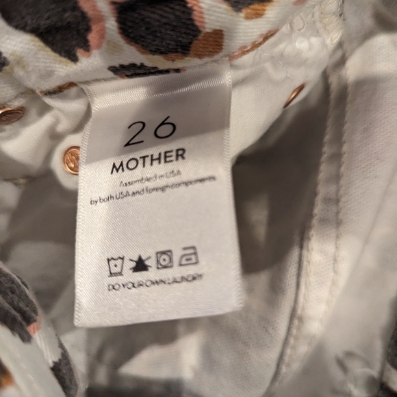 Mother Leopard "Looker" High Waist Cropped Skinny Jeans Size 26 - Picture 6 of 6